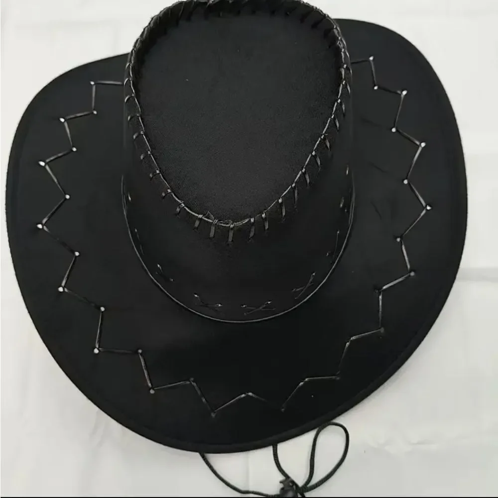 Ladies Stylish Black Cowboy Hat